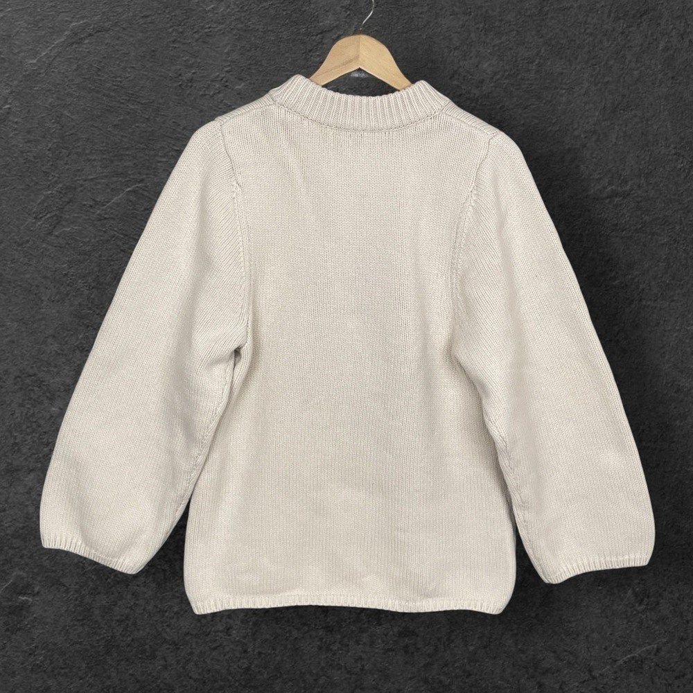 Toteme Merino Wool Chunky Mock Neck Sweater Womens L Minimalist Quiet Luxury - Picture 3 of 8